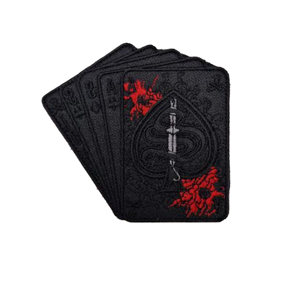 22 Smokin Aces - Dead Mans Hand Patch (Black)